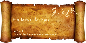 Fortuna Ákos névjegykártya
